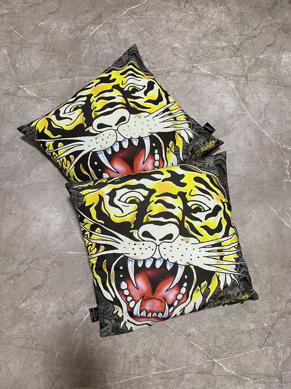 Ed Hardy Vintage Y2K Ed Hardy by Christian Audigier Two Pillow Rare Size ONE SIZE - 1 Thumbnail