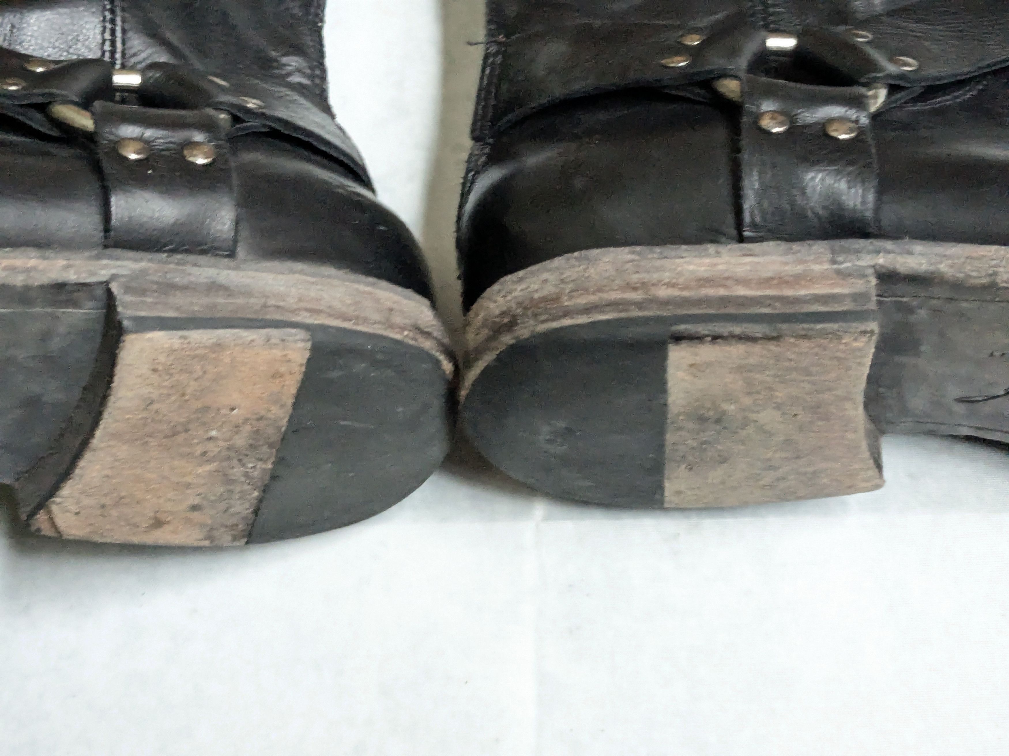 Frye Frye Harness Boots Black 10.5 D Back Zip Straps Size US 10.5 / EU 43-44 - 19 Thumbnail