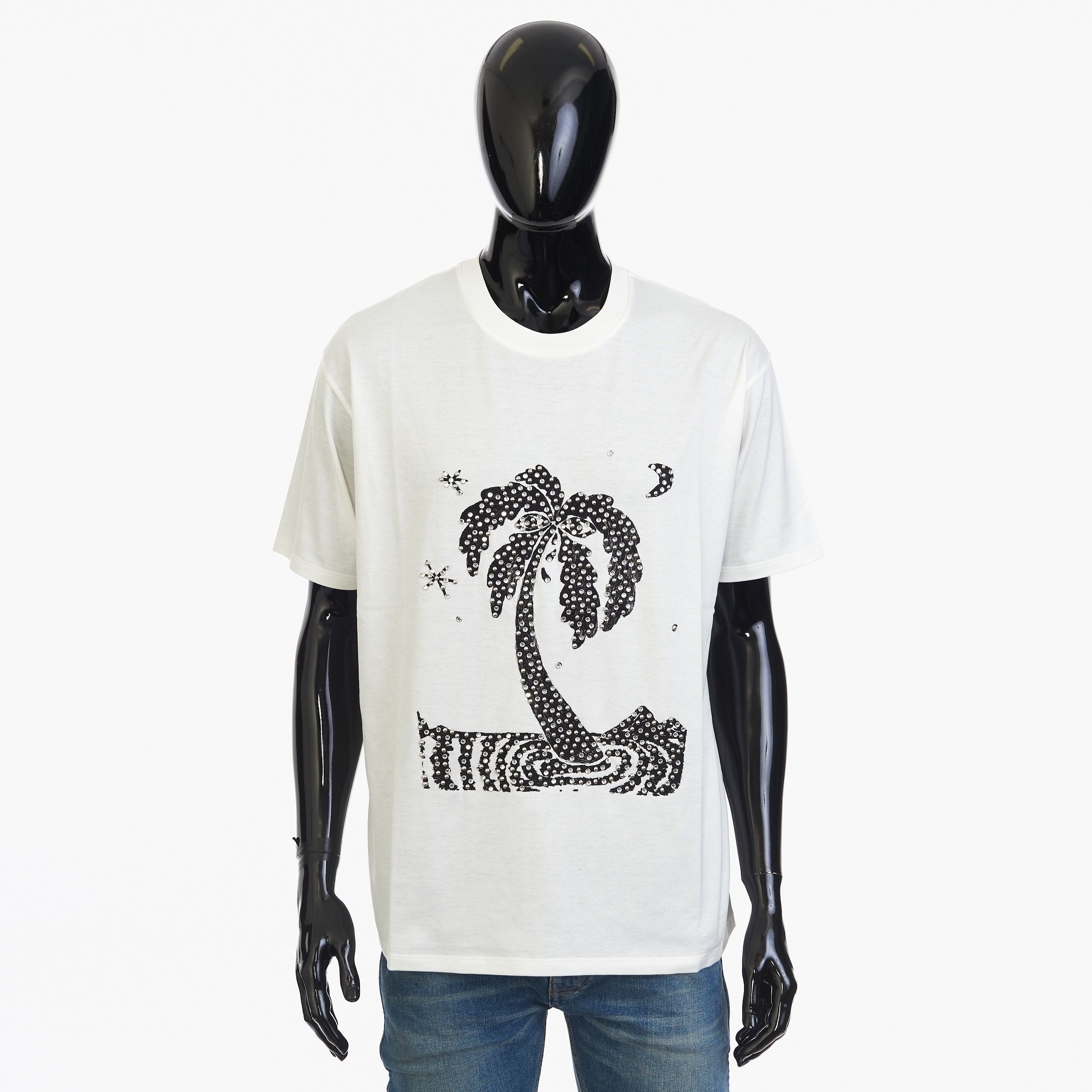Celine x Ed Broner White T-shirt “Lost Paradise” Studs Size US S / EU 44-46 / 1 - 1 Thumbnail