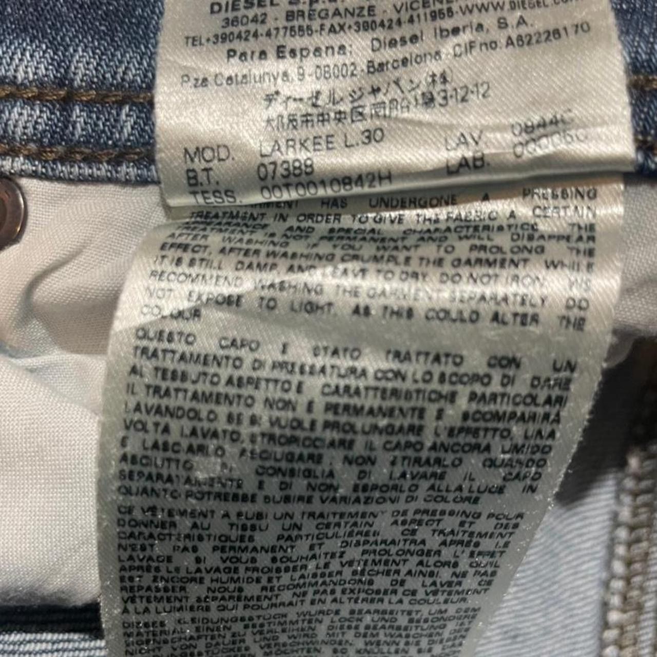 Diesel Diesel VTG LARKEE blue straight leg medium wash jeans Size 33" - 8 Thumbnail