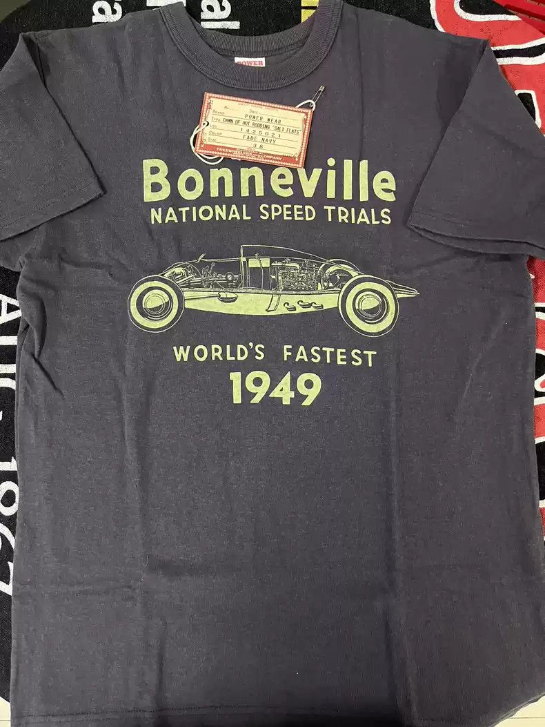 image of Freewheelers Associated Bootleggers Short Sleeve T-Shirt in Blue, Men's (Size Medium)