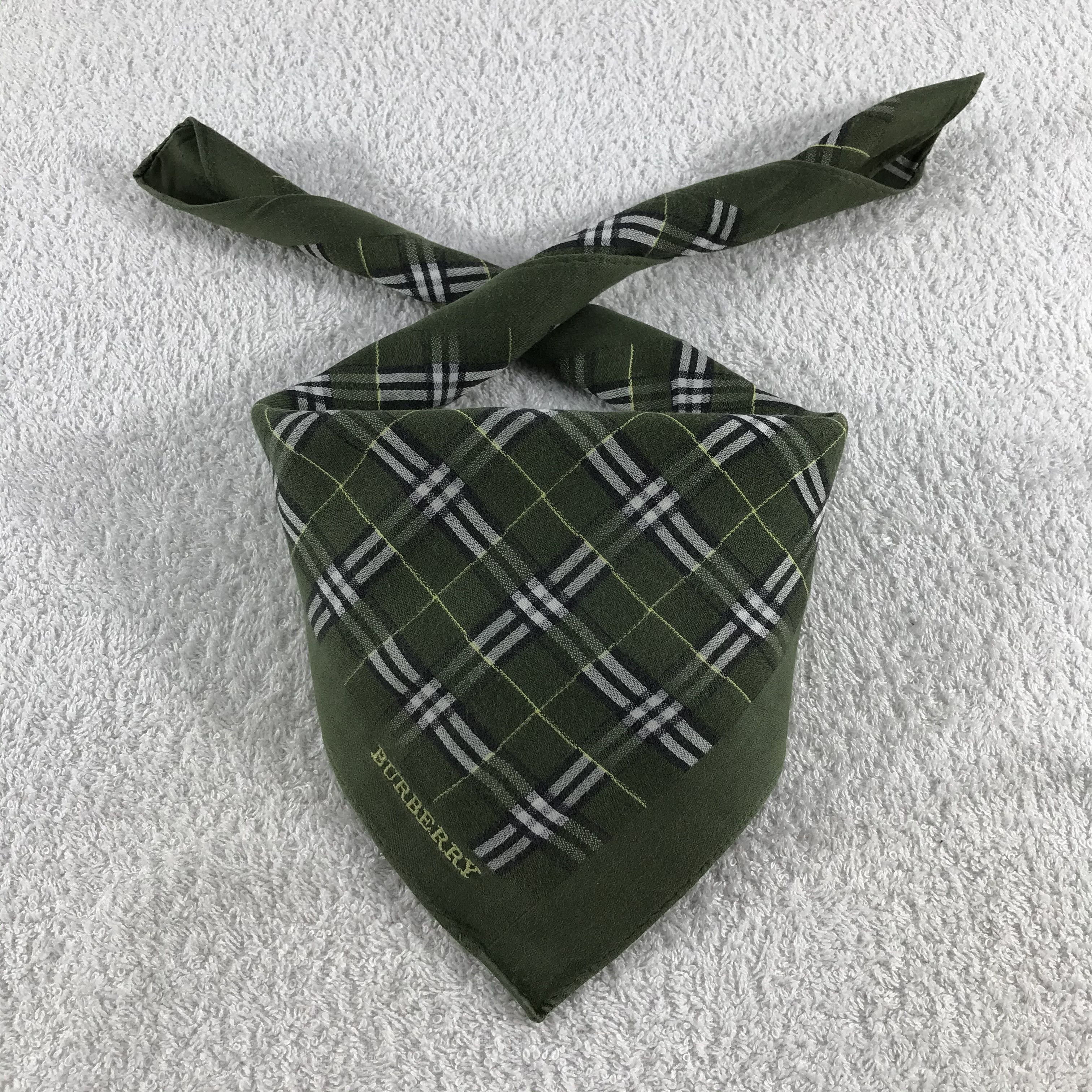 Burberry × Vintage Burberry Bandana / Handkerchief / Neckerchief - S158 Size ONE SIZE - 3 Thumbnail