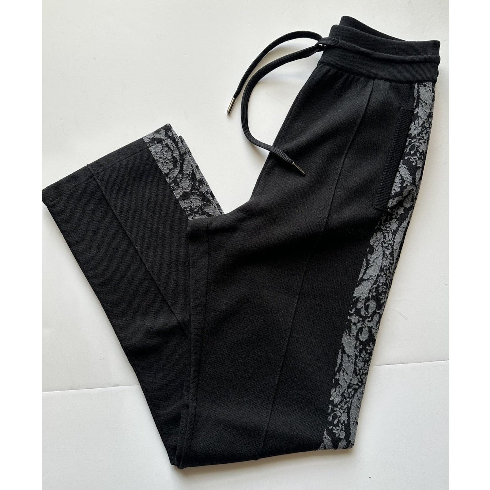 Versace Versace Knit Barocco Jacquard Black Pants L (50) 1013253 Size US 32 / EU 48 - 3 Thumbnail