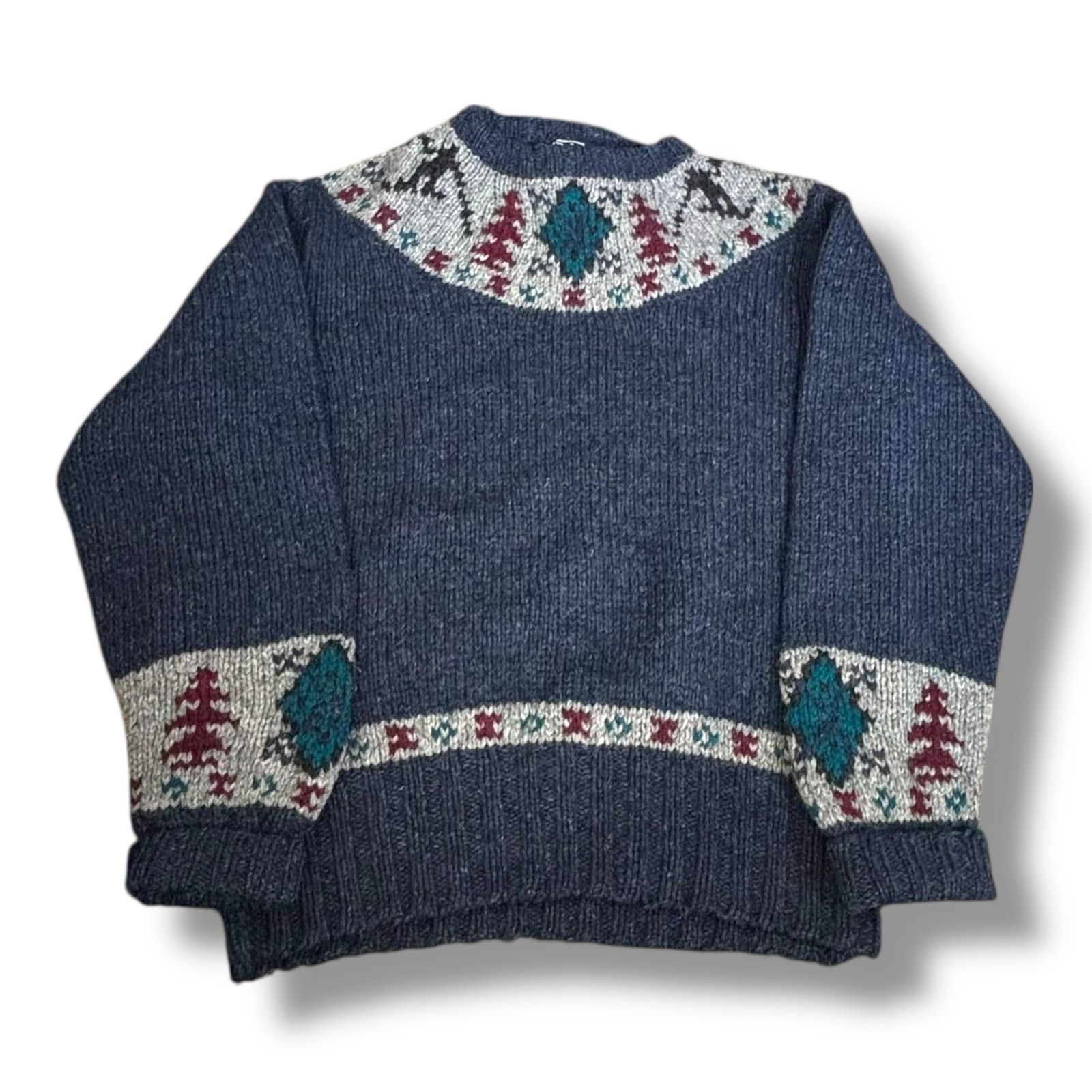 Polo Ralph Lauren Vintage 90s Polo Ralph Lauren Blue Wool Ski Sweater Nordic Size US S / EU 44-46 / 1 - 10 Thumbnail