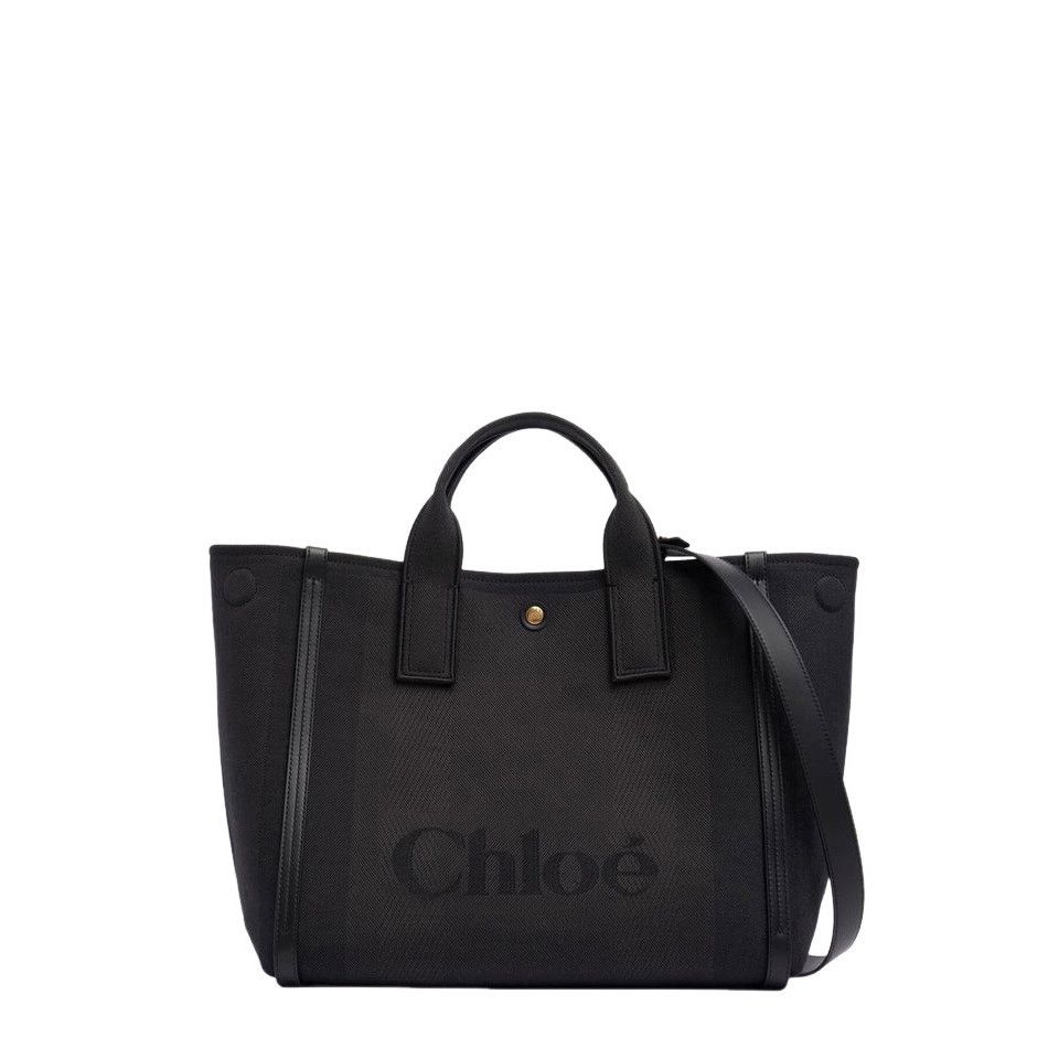 Chloe Chloe Carry Black Canvas Tote Bag New & Authentic Size ONE SIZE - 2 Thumbnail