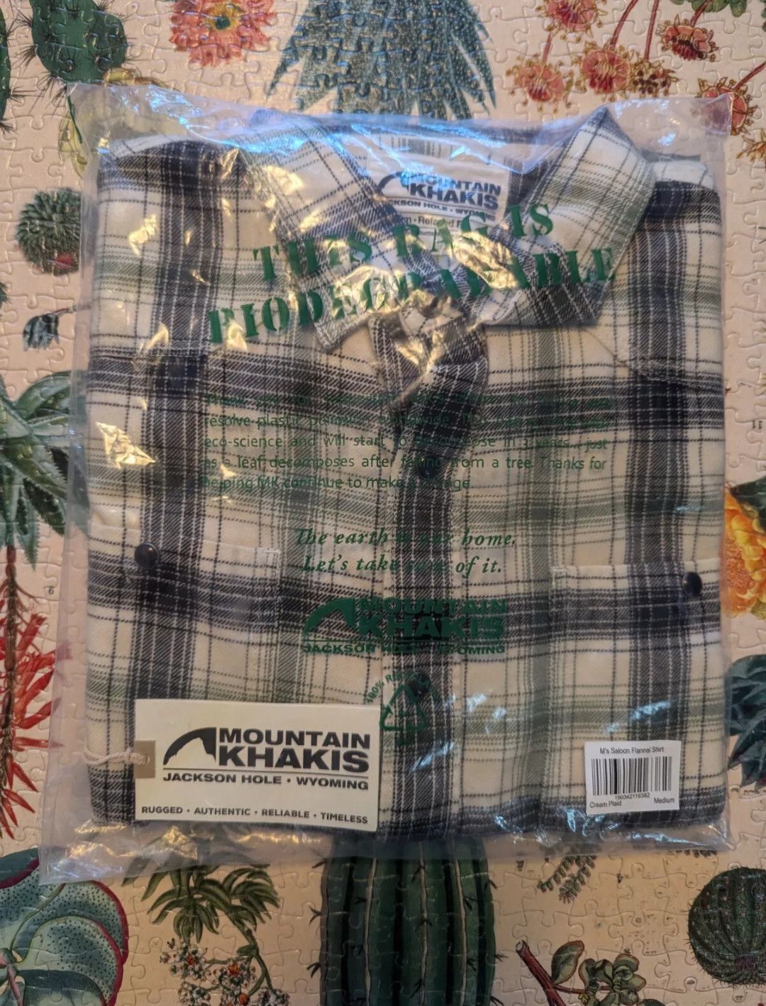 Mountain Khakis Mountain Khakis Saloon Western Flannel Medium Cream Plaid Size US M / EU 48-50 / 2 - 3 Thumbnail