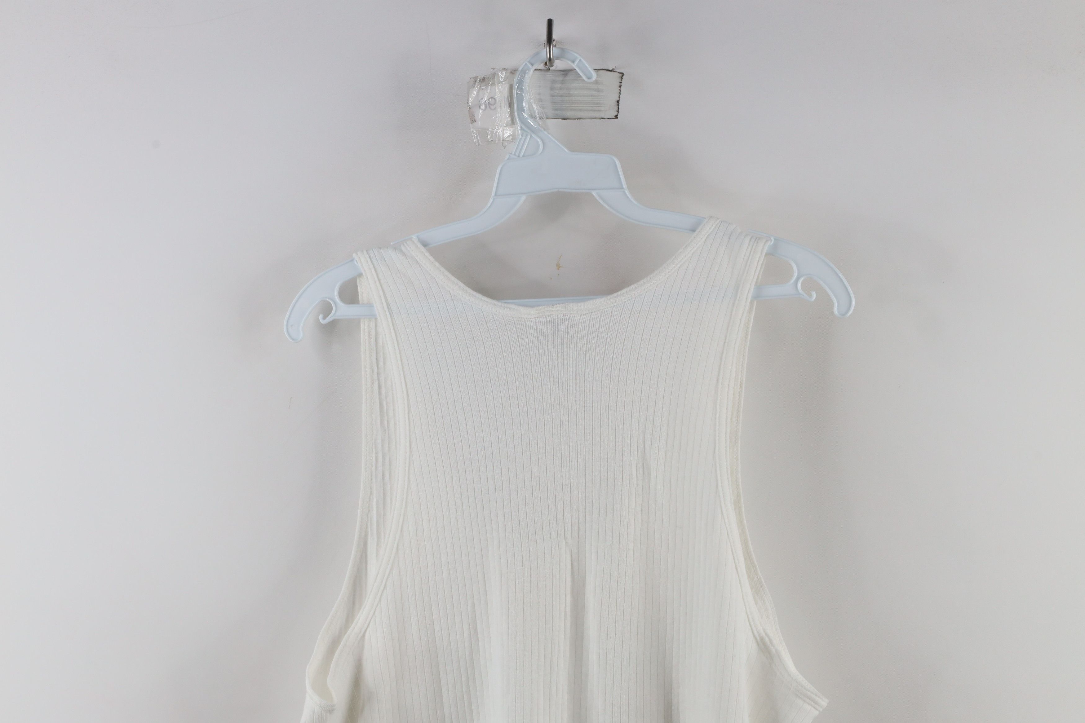 Vintage Vintage 90s Streetwear Ribbed Knit Wife Beater Tank Top Size US L / EU 52-54 / 3 - 7 Thumbnail