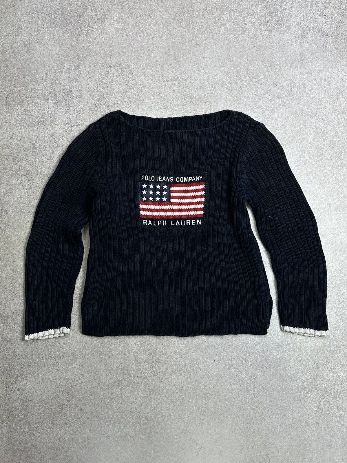 Polo Ralph Lauren Vintage Polo Ralph Lauren USA Flag Womans Sweater Rare L Size L / US 10 / IT 46 - 1 Thumbnail
