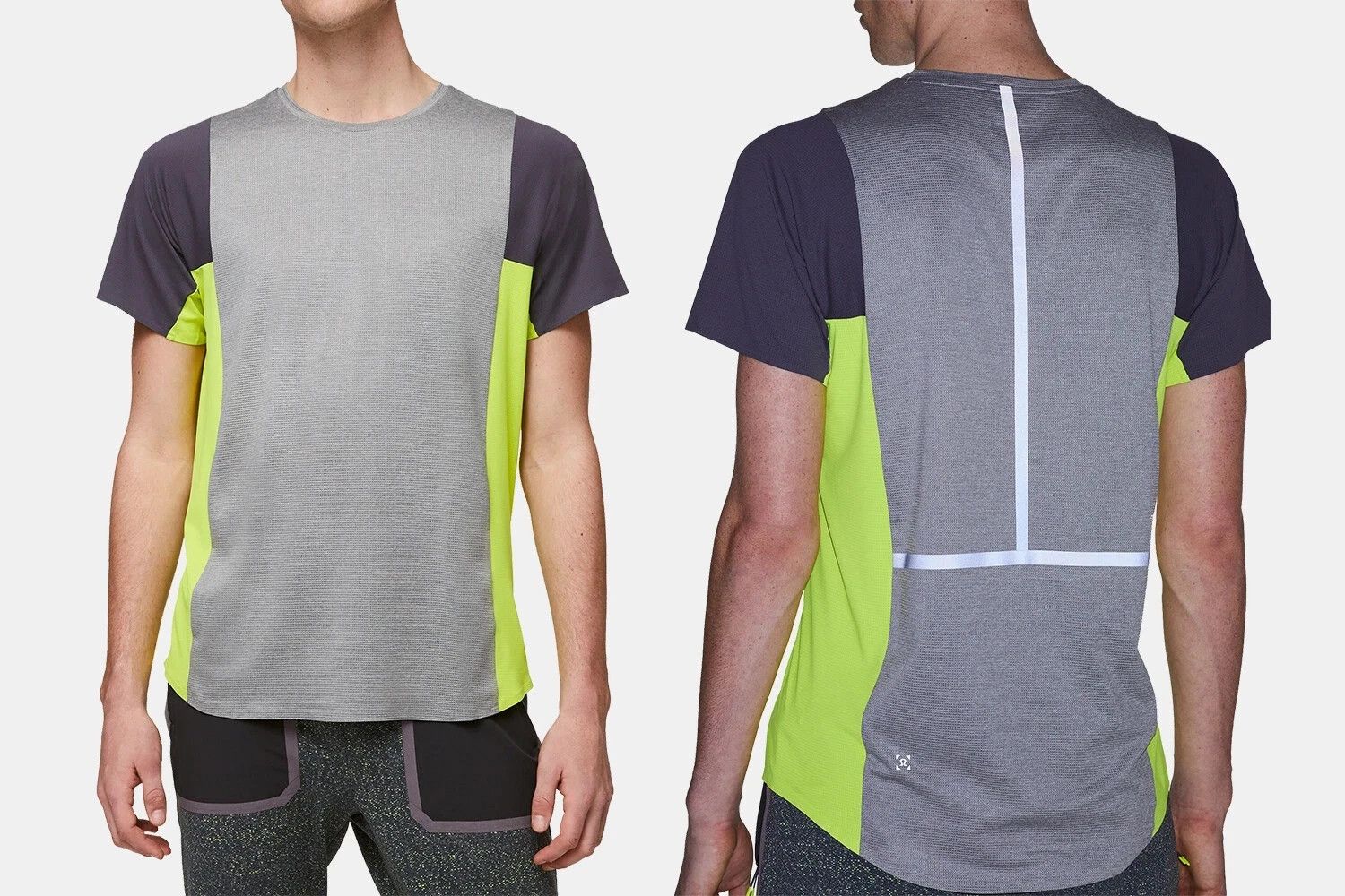 Lululemon × Robert Geller BLTG Grey Yellow LTWT Take The Moment SS Top Shirt Men's Size US M / EU 48-50 / 2 - 2 Thumbnail