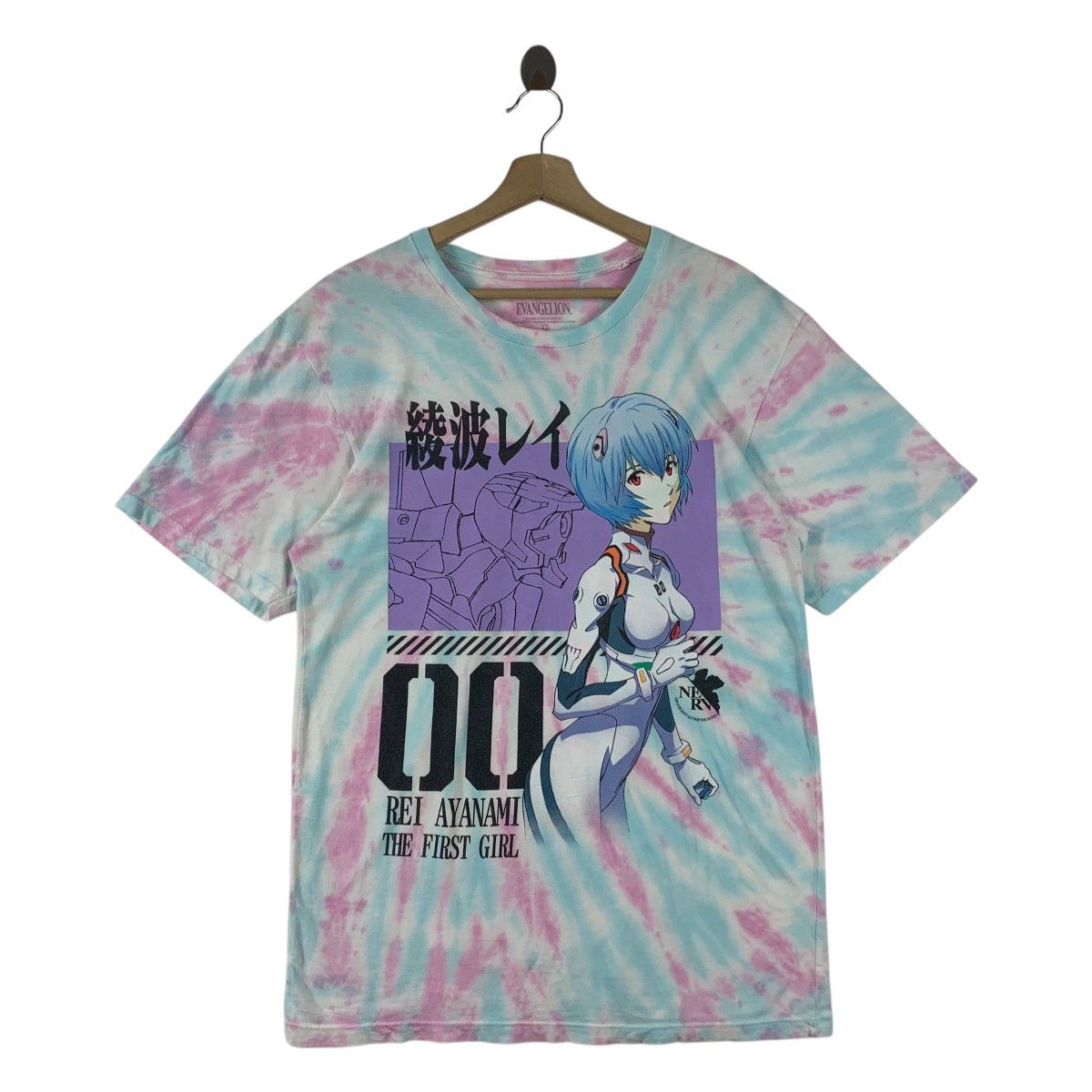 EVANGELION Rei Ayanami neon genesis tye dye ANIME tee
