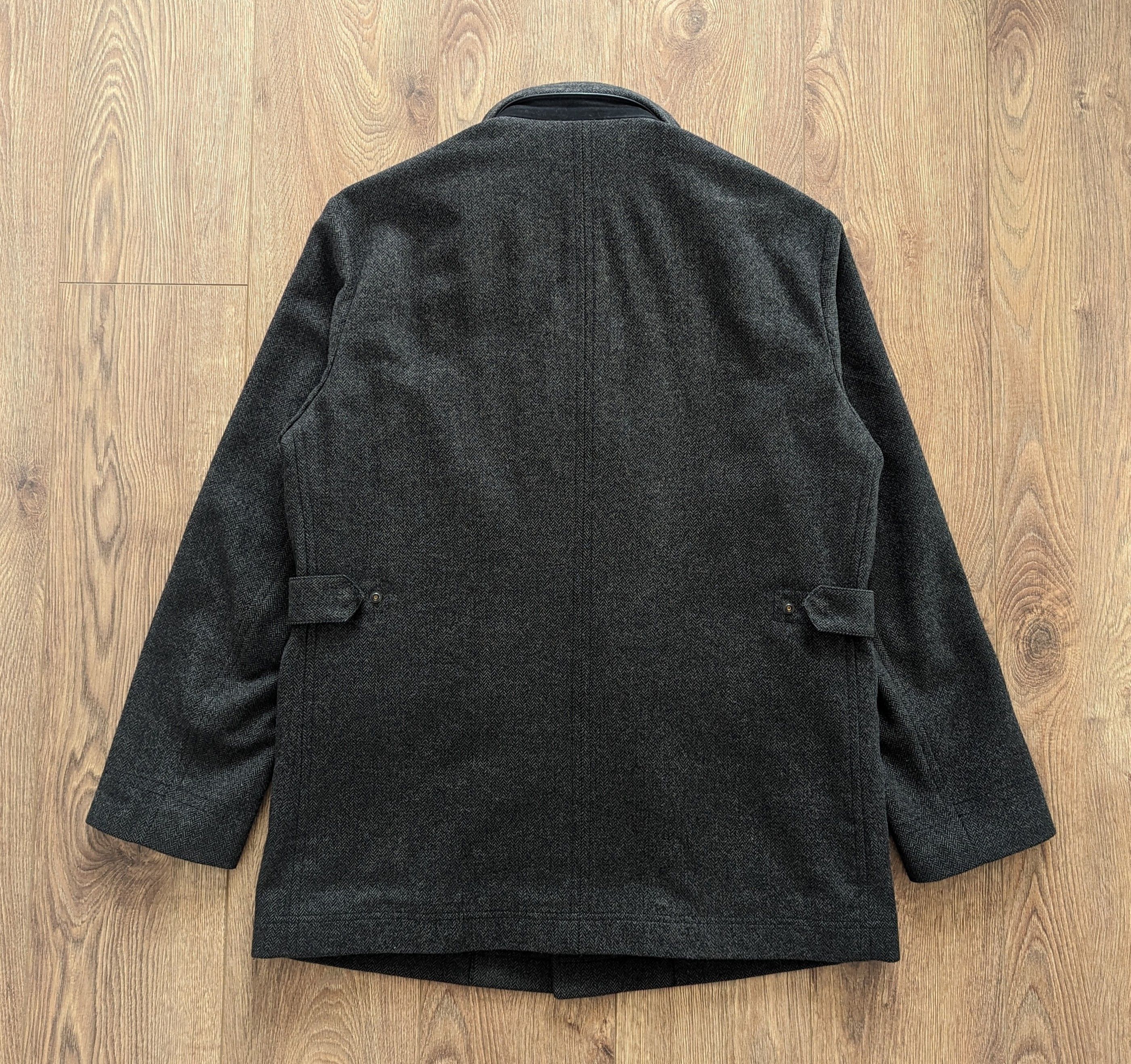Hugo Boss HUGO BOSS Wool Men's Coat Size L (52) Luxury Brand Dark Gray Size US L / EU 52-54 / 3 - 21 Thumbnail