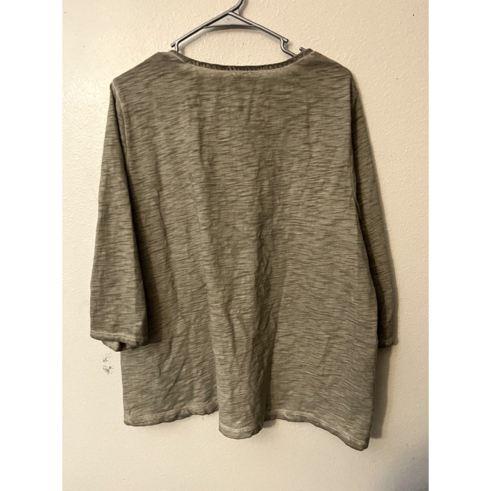 Vintage Womens Chicos Zenergy Top Size 3 Olive Green Heathered Size XS / US 0-2 / IT 36-38 - 3 Thumbnail