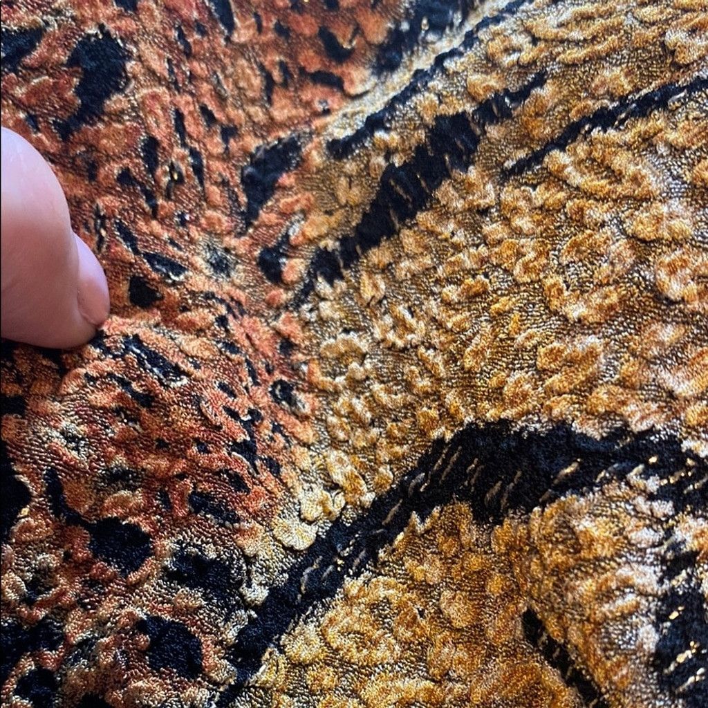 Vintage VINTAGE Y2K 90's Leopard Black Metallic Shiny Thread sz S Size XS / US 0-2 / IT 36-38 - 3 Thumbnail