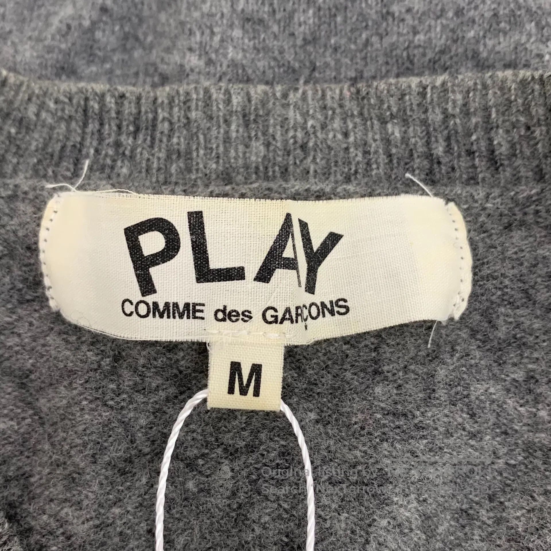 Comme des Garcons Comme Des Garcons Gray Heart Embroidered Wool Round Neck S Size M / US 6-8 / IT 42-44 - 5 Thumbnail