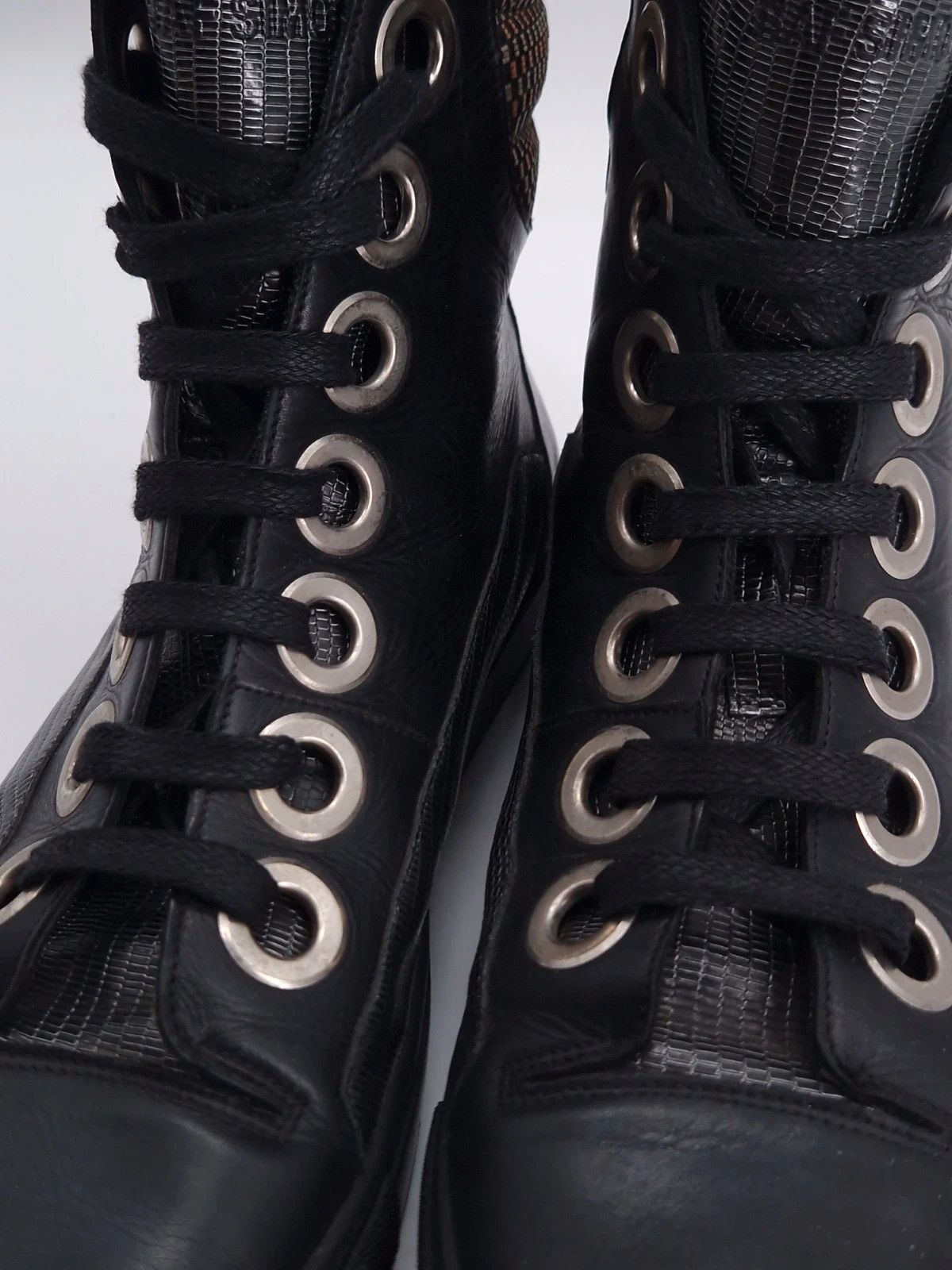 Raf Simons Raf Simons Archival Hi Top Leather Sneaker Size US 10 / EU 43 - 9 Thumbnail