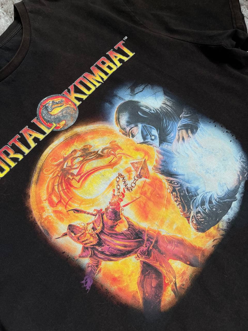 Vintage vintage Mortal Kombat Fire and Ice tee Size US XXL / EU 58 / 5 - 6 Thumbnail