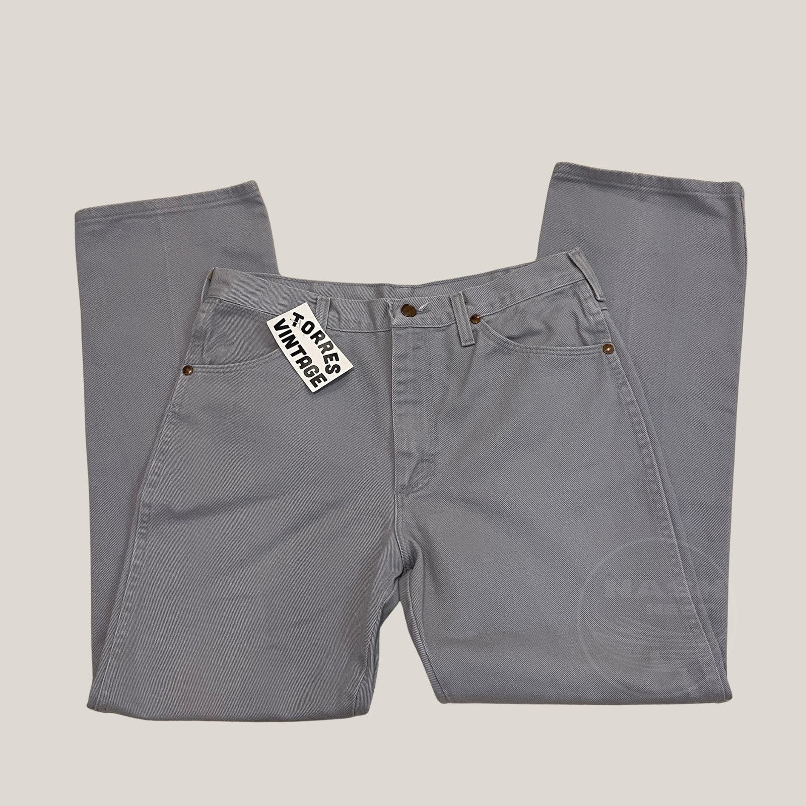 Wrangler Wrangler 33x30 USA Gray Twill Jean | Vintage Cowboy Y2K Rare Size US 33 - 2 Thumbnail