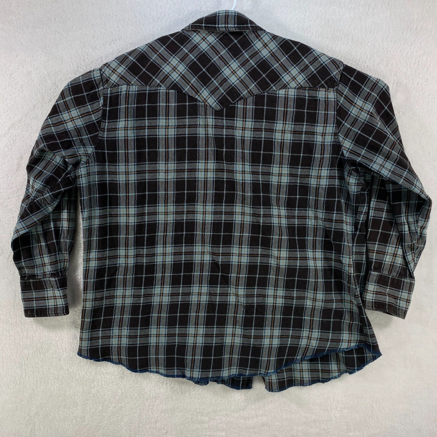 Wrangler VINTAGE Wrangler Cowboy Western Long Sleeve Pearl Snap Button Up Heavy Flannel Shirt XXL Size US XXL / EU 58 / 5 - 2 Thumbnail