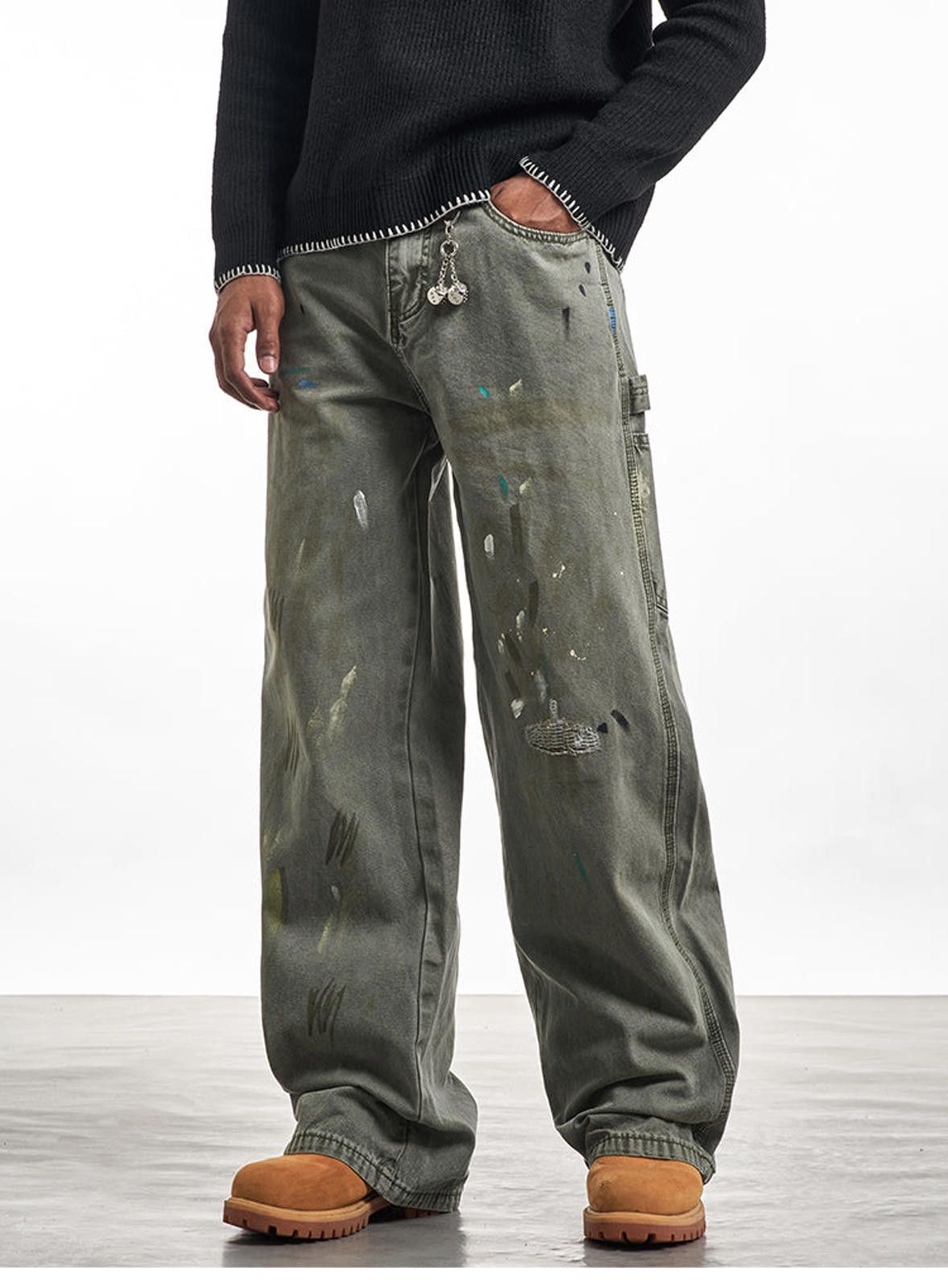 Vintage Paint Splatter Baggy Denim Jeans Size US 32 / EU 48 - 2 Thumbnail