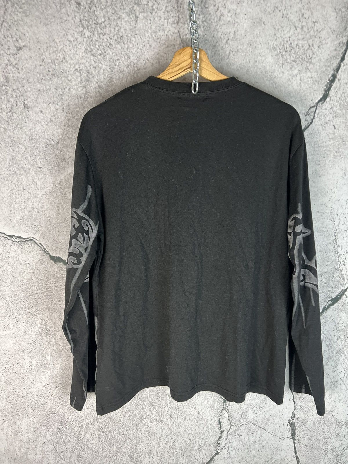 Vintage Vintage Y2k Avant Garde Tribal Dragon Longsleeve Streetwear Size US L / EU 52-54 / 3 - 2 Thumbnail