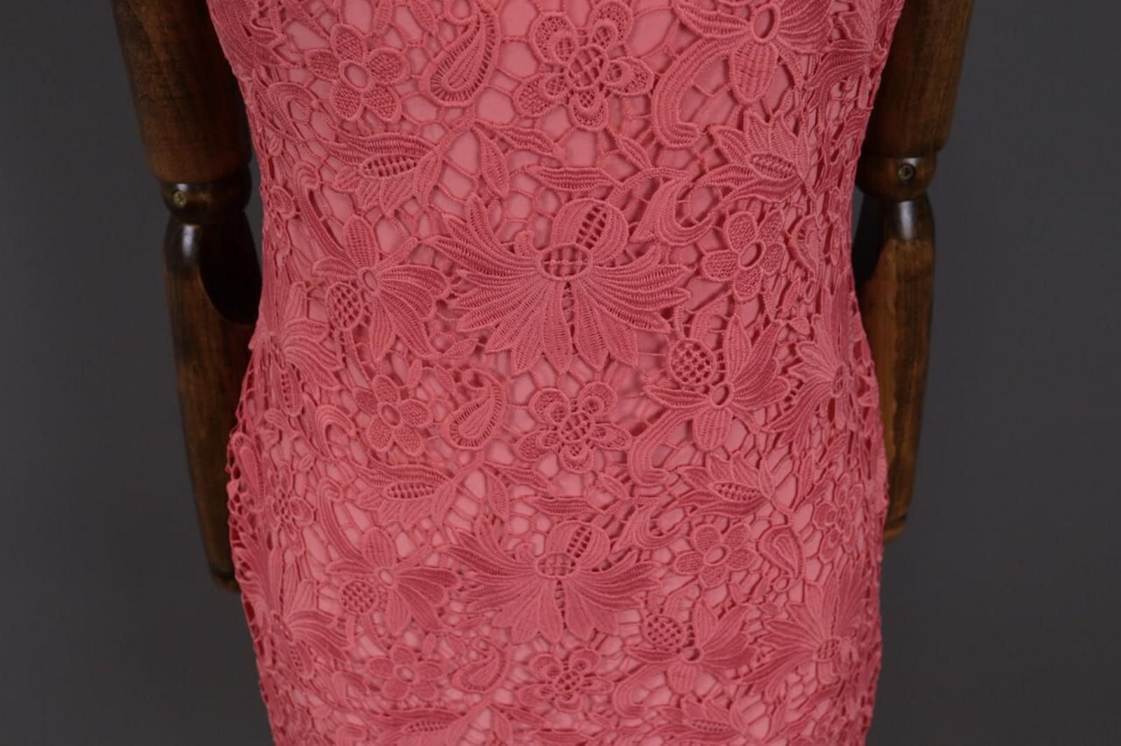 Lauren Ralph Lauren Lauren Ralph Lauren Pink Mesh Floral A-Line Dress Size 6 Size M / US 6-8 / IT 42-44 - 7 Thumbnail