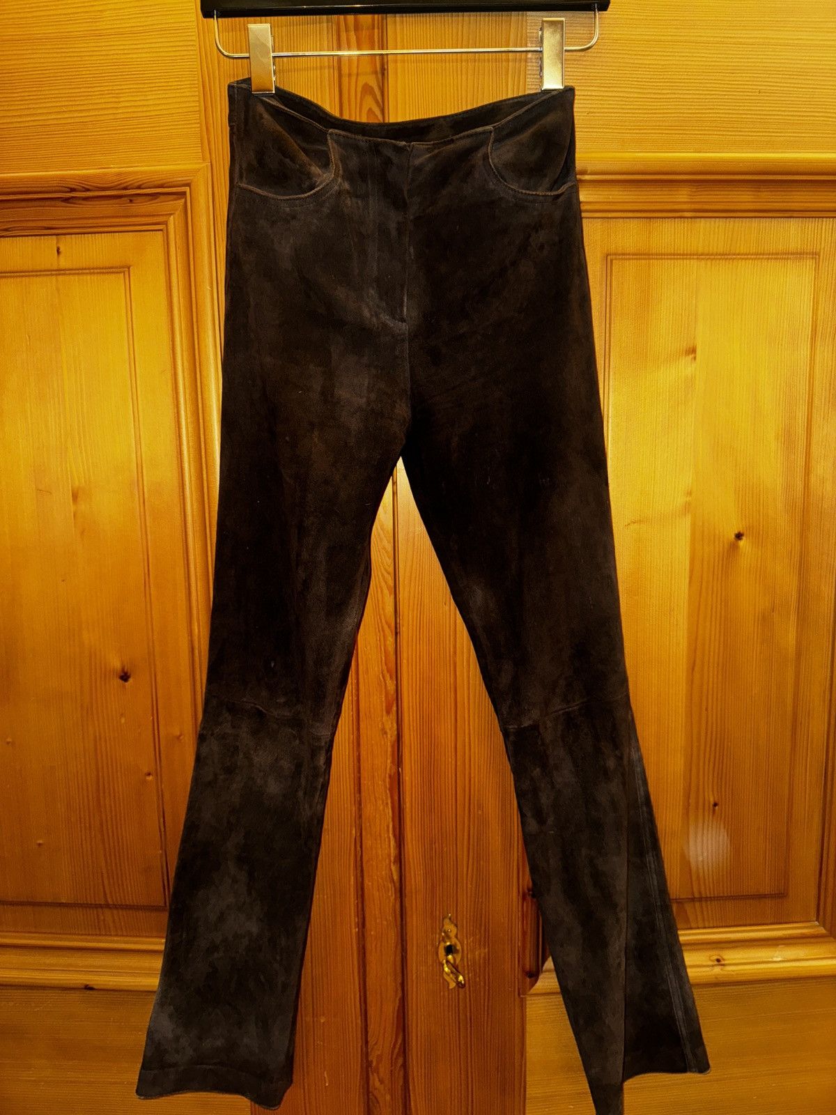 Jitrois Jitrois Vintage Suede Trousers Size 26" / US 2 / IT 38 - 1 Thumbnail