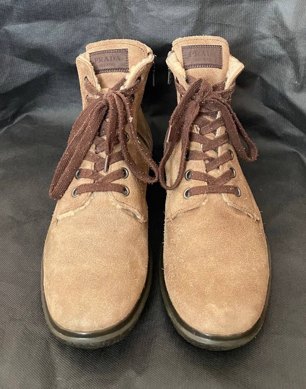 Prada 🔥 PRADA Men Brown Zip Winter Boots Sz. UK 6.5 US 7.5 EU 40.5 Size US 7.5 / EU 40-41 - 2 Thumbnail