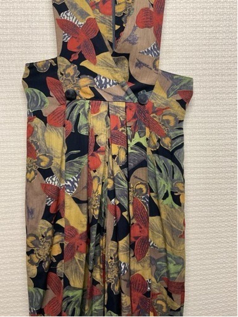 The Unbranded Brand VTG 80s Floral Cotton Playsuit Jumpsuit Women Size 8 Size 30" / US 8 / IT 44 - 5 Thumbnail