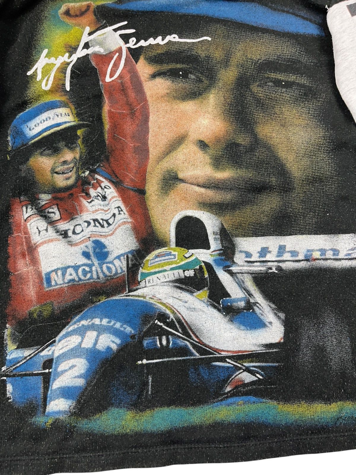 Formula 1 × Vintage Vintage Ayrton Senna All Over Print Hoodie Racing F1 Honda Size US M / EU 48-50 / 2 - 5 Thumbnail
