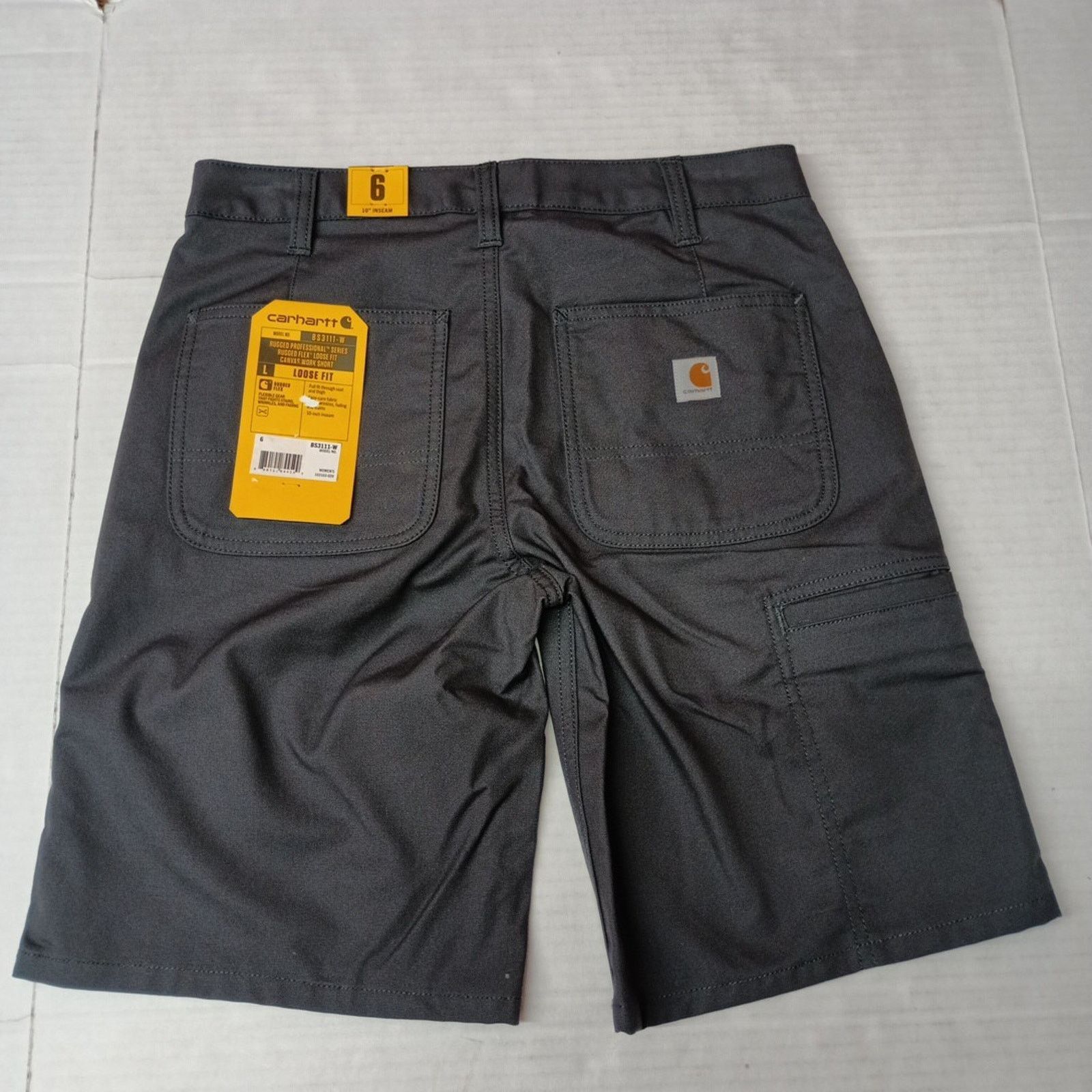 Carhartt Carhartt Women's Canvas Work Shorts Gray Loose Flex Size 6 Size 28" / US 6 / IT 42 - 4 Thumbnail