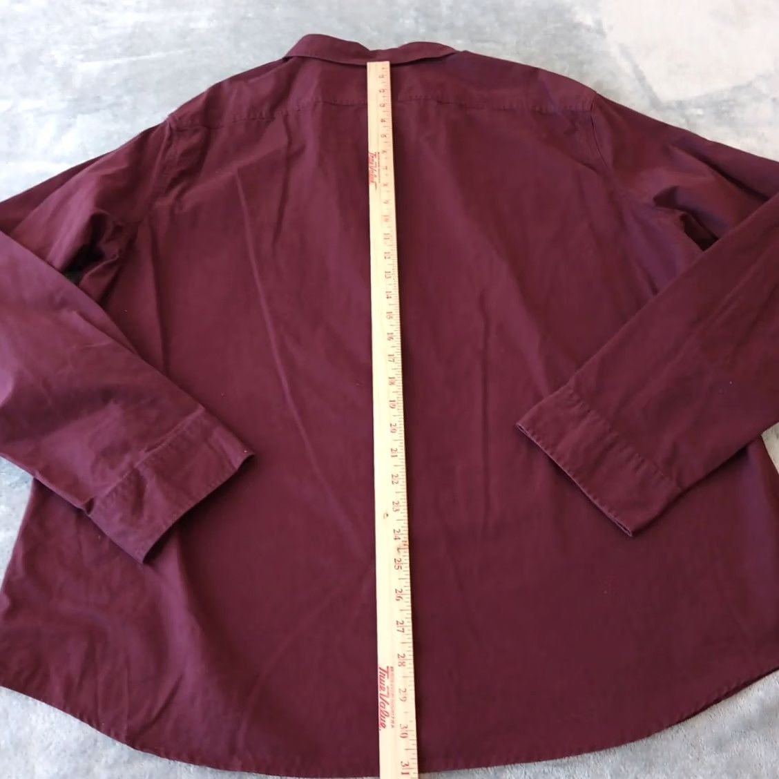Vintage Goodfellow Shirt Mens 2XL Burgundy Red Long Sleeve Button-Up Pockets Cotton Shirt Button Up Casual Mens Size US XXL / EU 58 / 5 - 6 Thumbnail