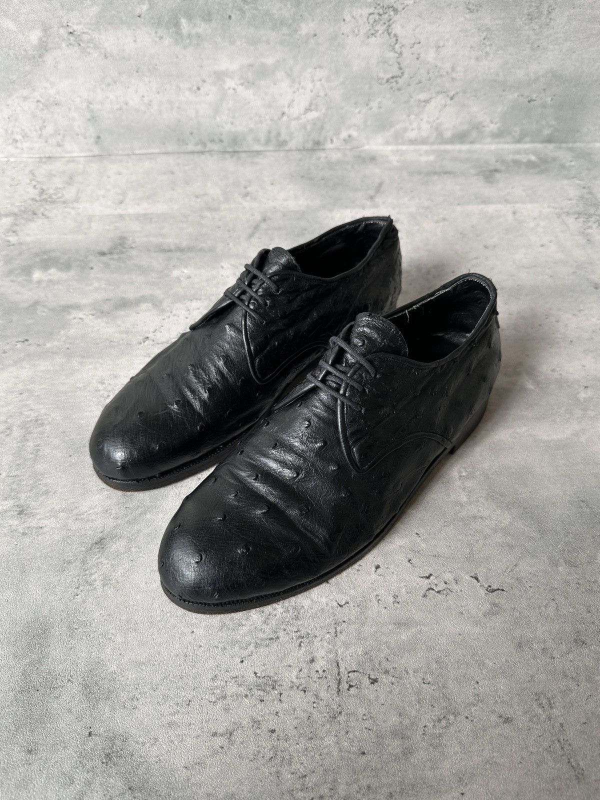 Other 1960-1970s AUSTRIAN HANDMADE OSTRICH LEATHER DERBY Size US 9 / EU 42 - 7 Thumbnail