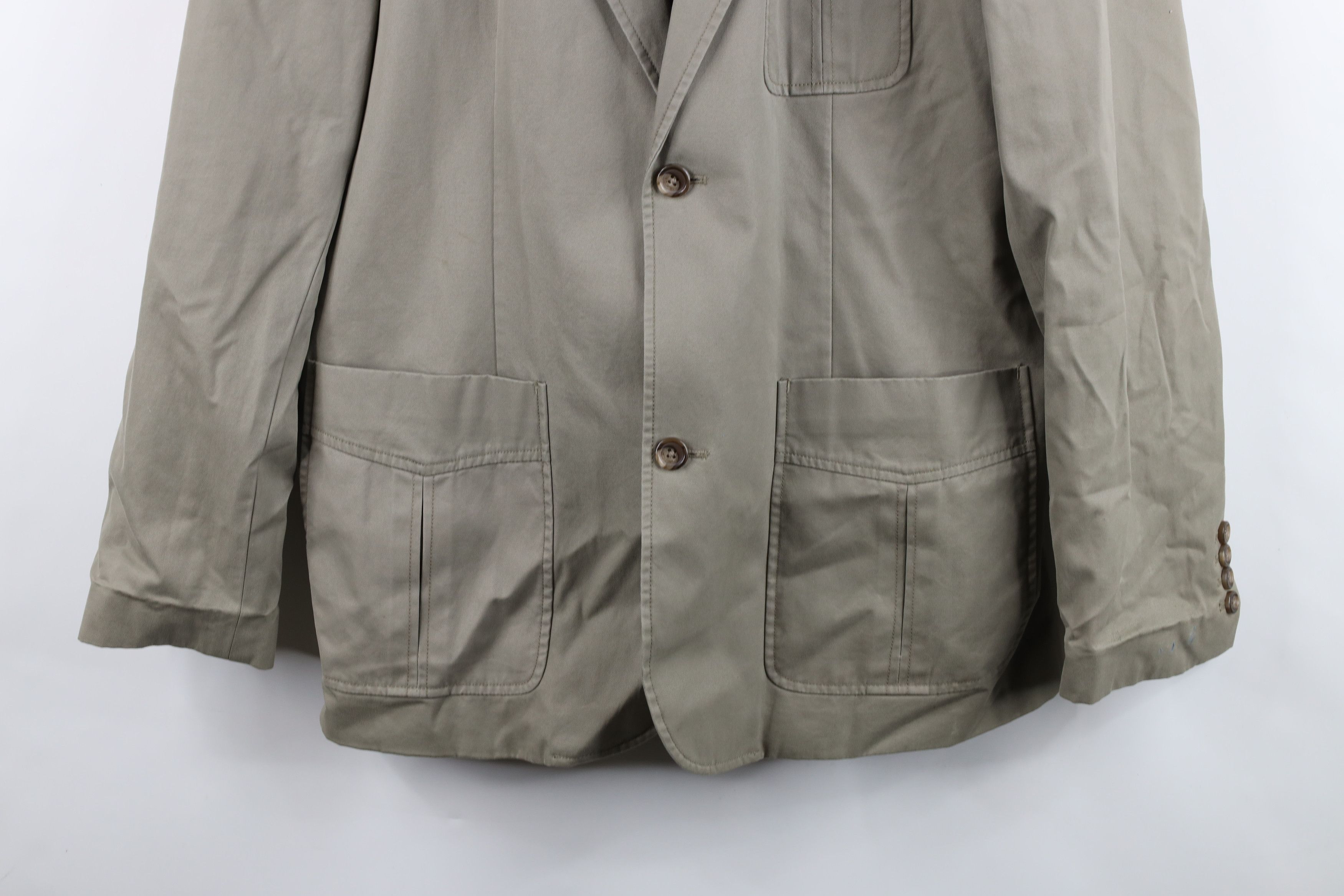 Eddie Bauer Vintage Eddie Bauer Blazer Suit Coat Jacket Cotton Gray Size US L / EU 52-54 / 3 - 3 Thumbnail