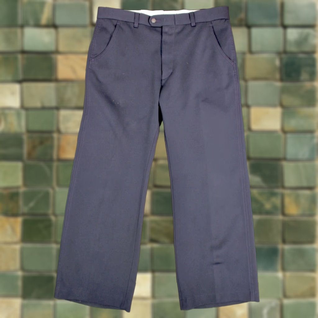 Levi's VINTAGE Levi's Pants Navy Blue 1970s 35x30 70s Polyester Mens Size US 35 - 1 Thumbnail