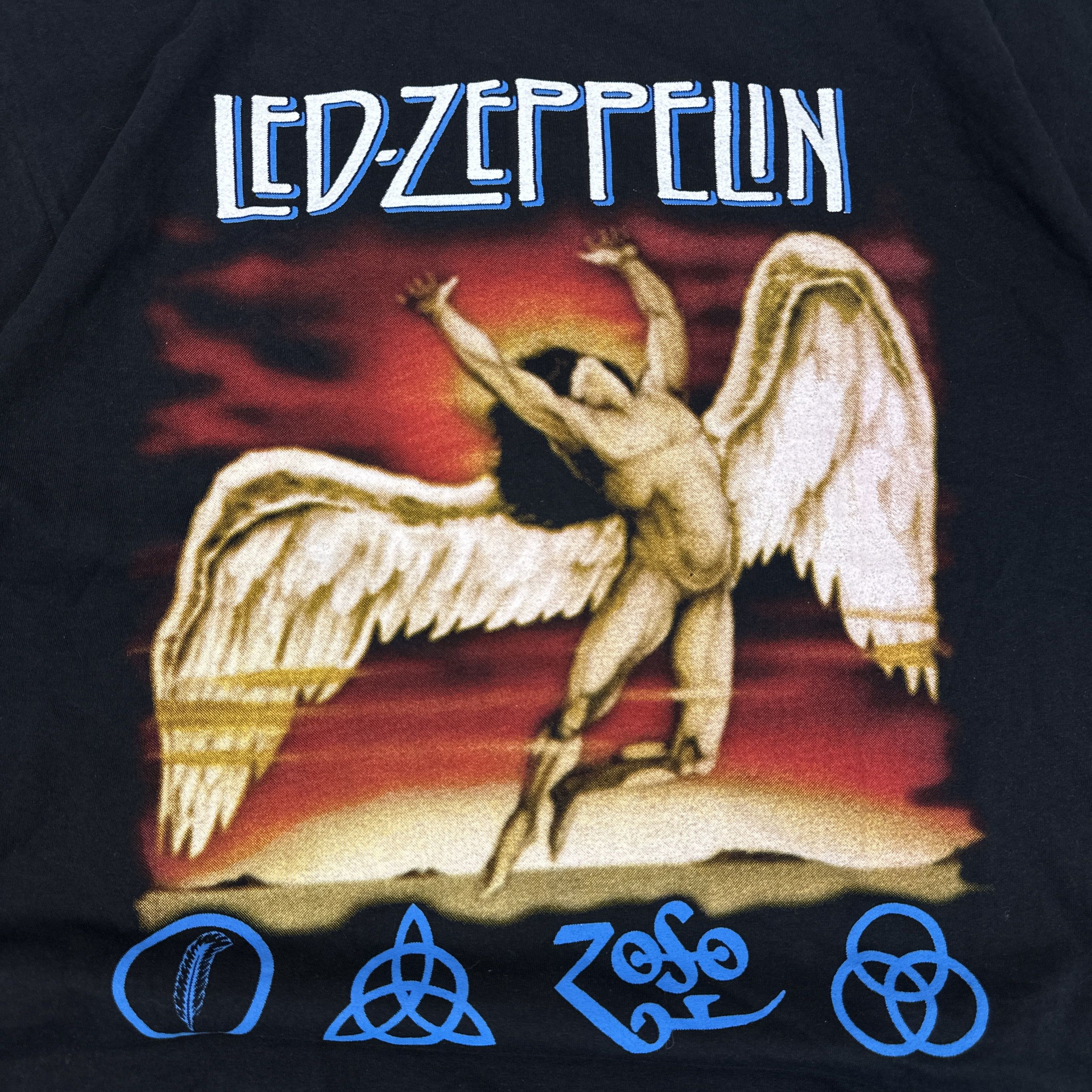 Led Zeppelin × Vintage Vintage Grunge Opium Printed Led Zeppelin T-shirt 00s Size US S / EU 44-46 / 1 - 2 Thumbnail