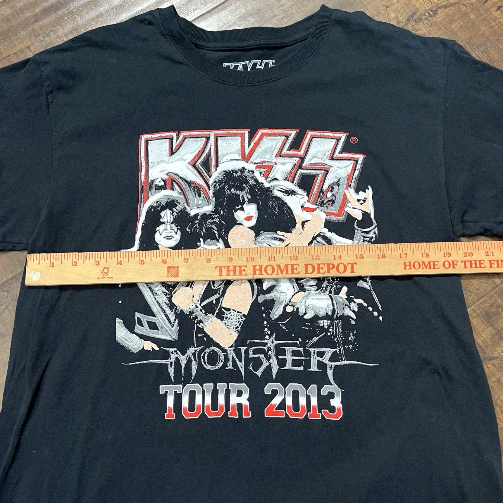 Doublet Kiss T Shirt Black Monster Tour 2013 Concert Metal Band Double Sided Mens Medium Size US M / EU 48-50 / 2 - 5 Thumbnail