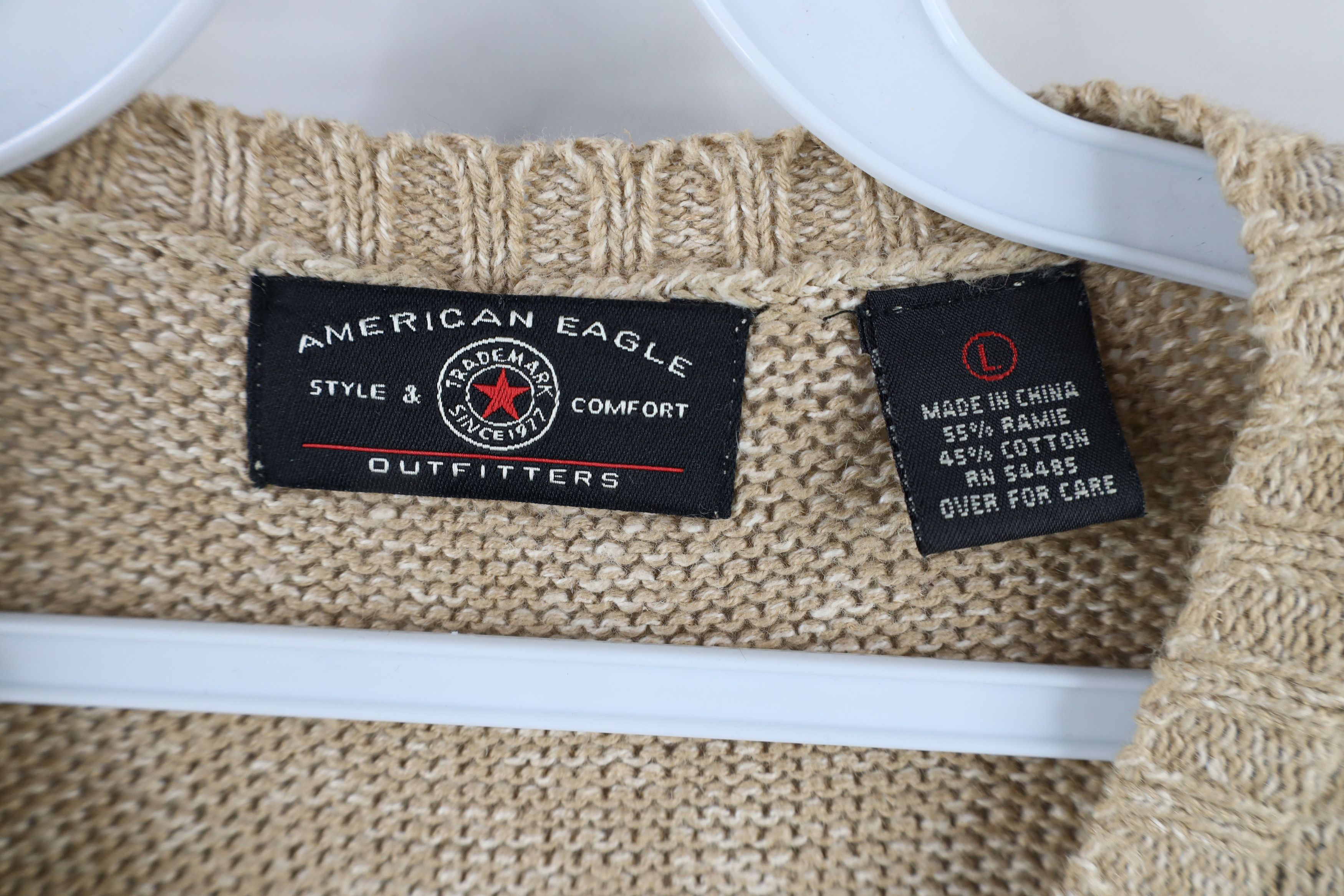American Eagle Outfitters × Vintage Vintage 90s American Eagle Outfitters Knit Sweater Vest Size US L / EU 52-54 / 3 - 5 Thumbnail