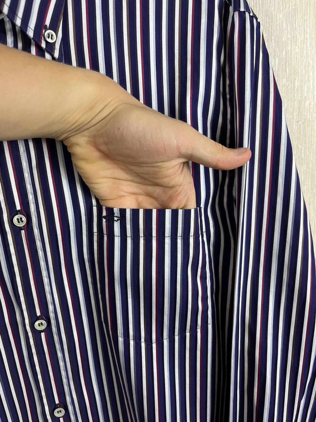 Paul & Shark Paul & Shark striped shirt with pocket logo casual Italy Size US M / EU 48-50 / 2 - 9 Thumbnail