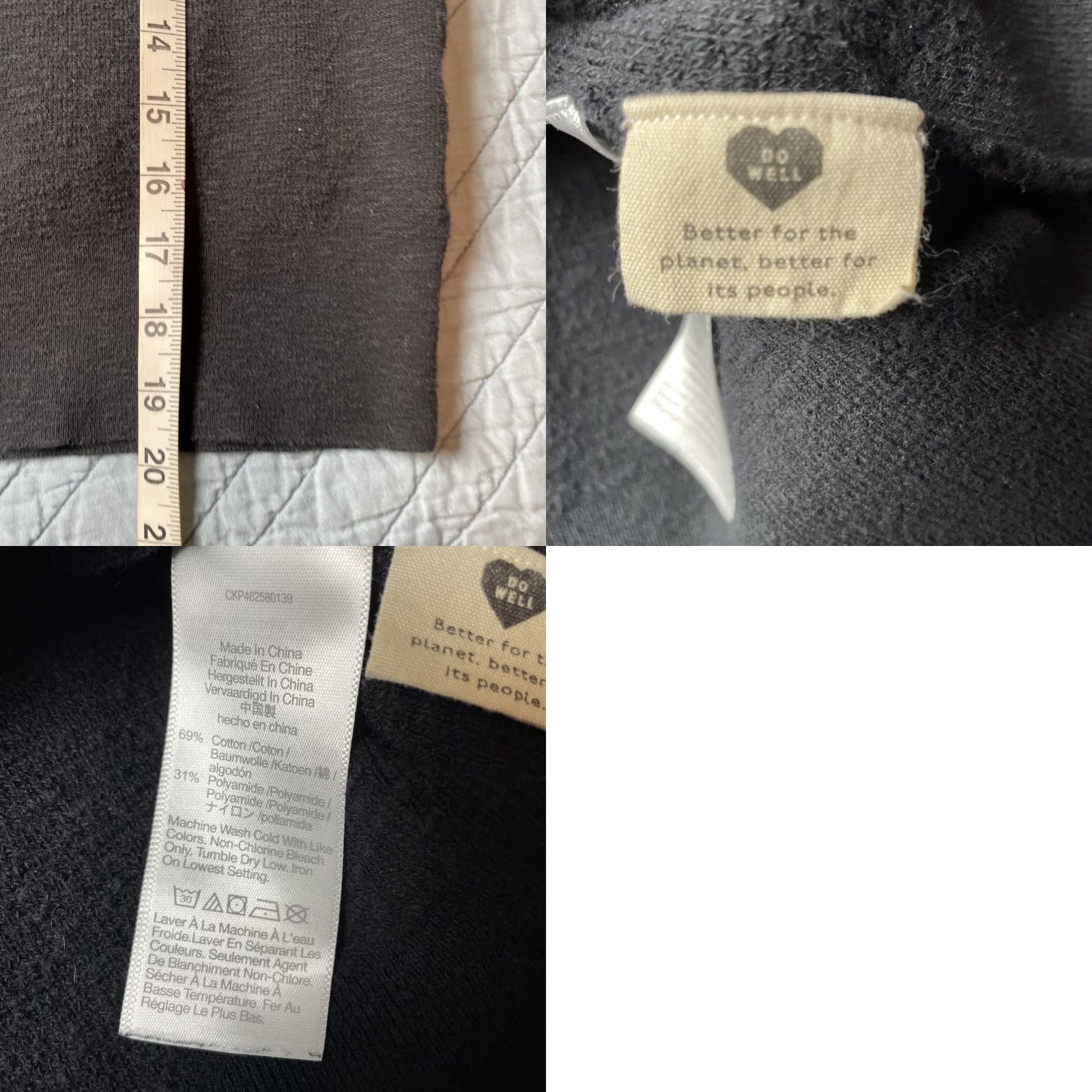 Madewell Madewell Tee Women’s XS Black Short Sleeve Square Neck Crop Top Casual Size XS / US 0-2 / IT 36-38 - 8 Thumbnail
