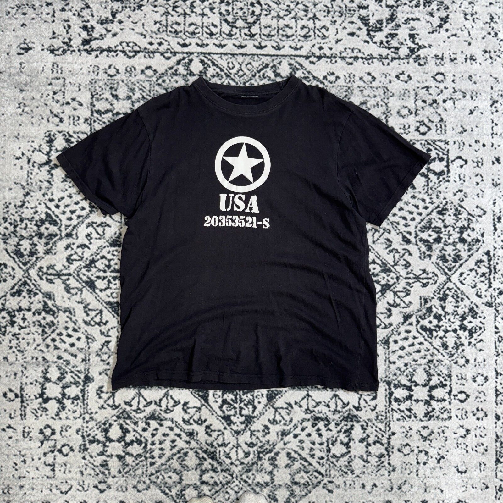 Vintage Vintage Unisex Black Cotton T-Shirt Size L Y2K 90s Army Logo Size US L / EU 52-54 / 3 - 1 Thumbnail