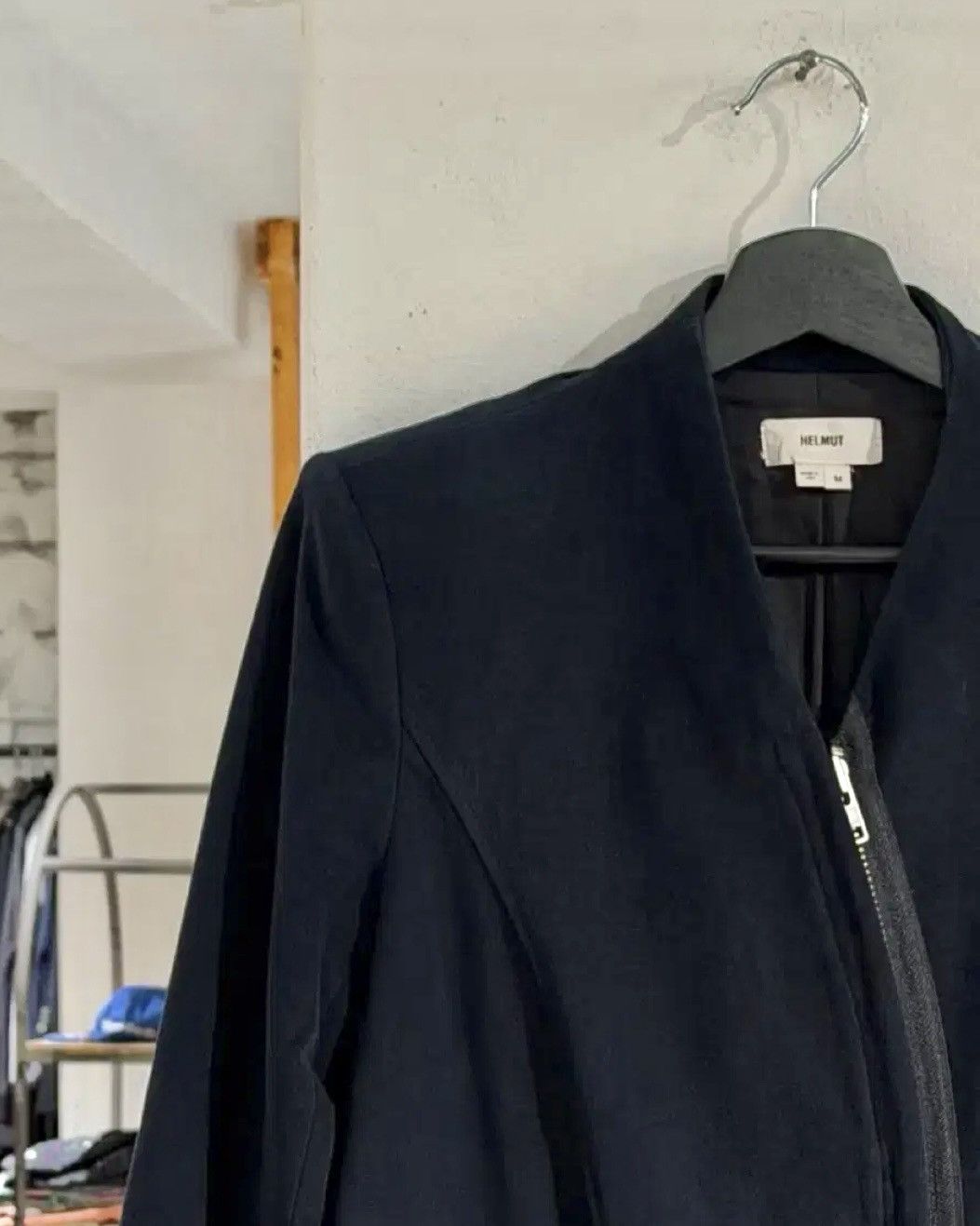 Helmut Lang Helmut Lang Dark Navy Suede Coat Jacket Size US M / EU 48-50 / 2 - 4 Thumbnail