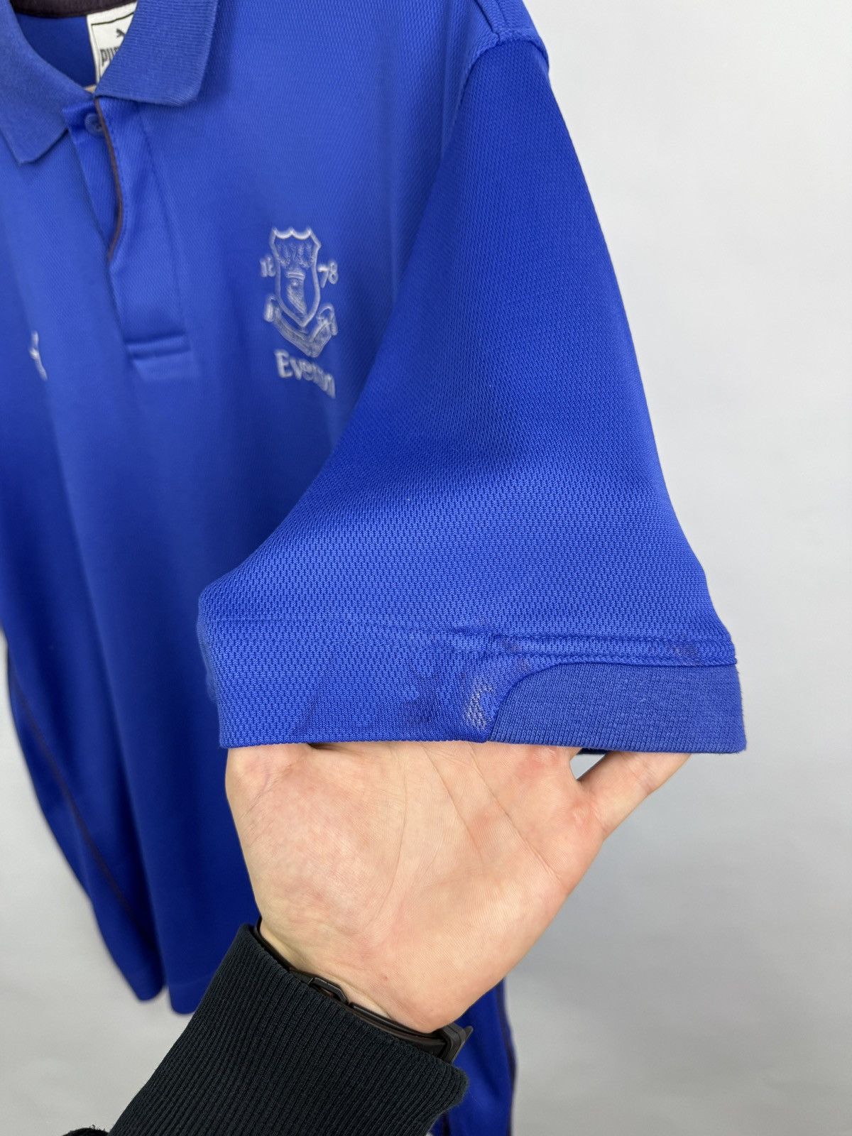 Puma 🏴󠁧󠁢󠁥󠁮󠁧󠁿 Vintage 90s Puma Everton Soccer Polo T-Shirt Retro Rare Size US M / EU 48-50 / 2 - 9 Thumbnail