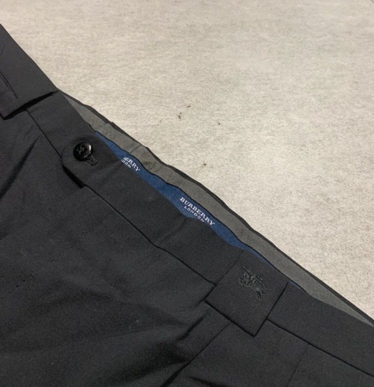Burberry Y2k 2000s black Vintage Burberry wide leg pleated trousers Size US 38 / EU 54 - 2 Thumbnail