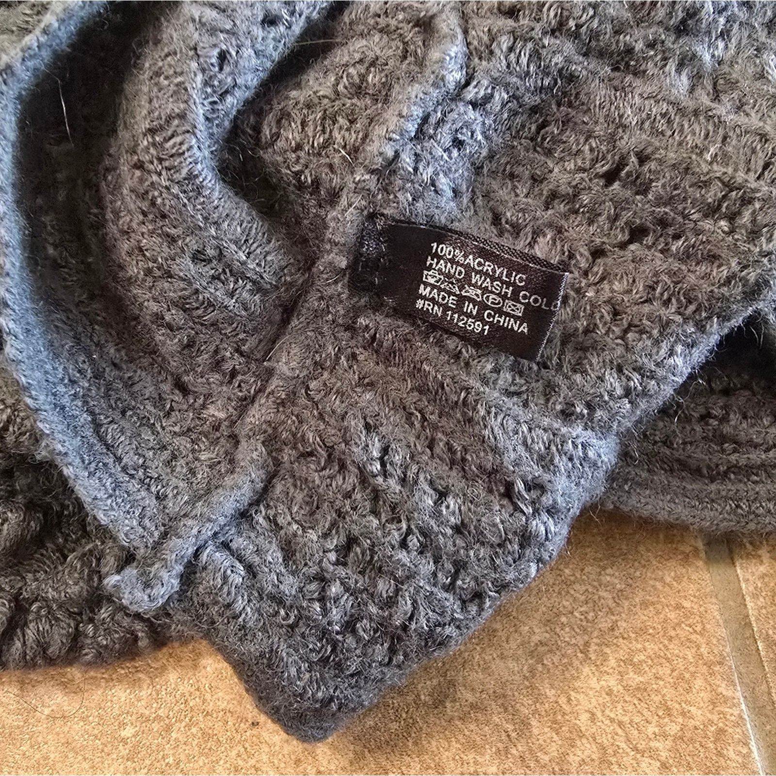 Other Dark Grey Textured Infinity Scarf Size ONE SIZE - 3 Thumbnail