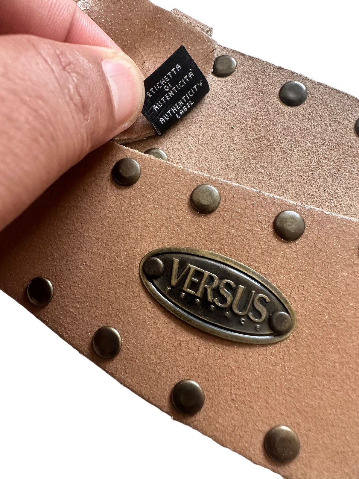 Genuine Leather × Versace × Versus Versace VERSUS VERSACE Leather Women Belt Size ONE SIZE - 6 Thumbnail