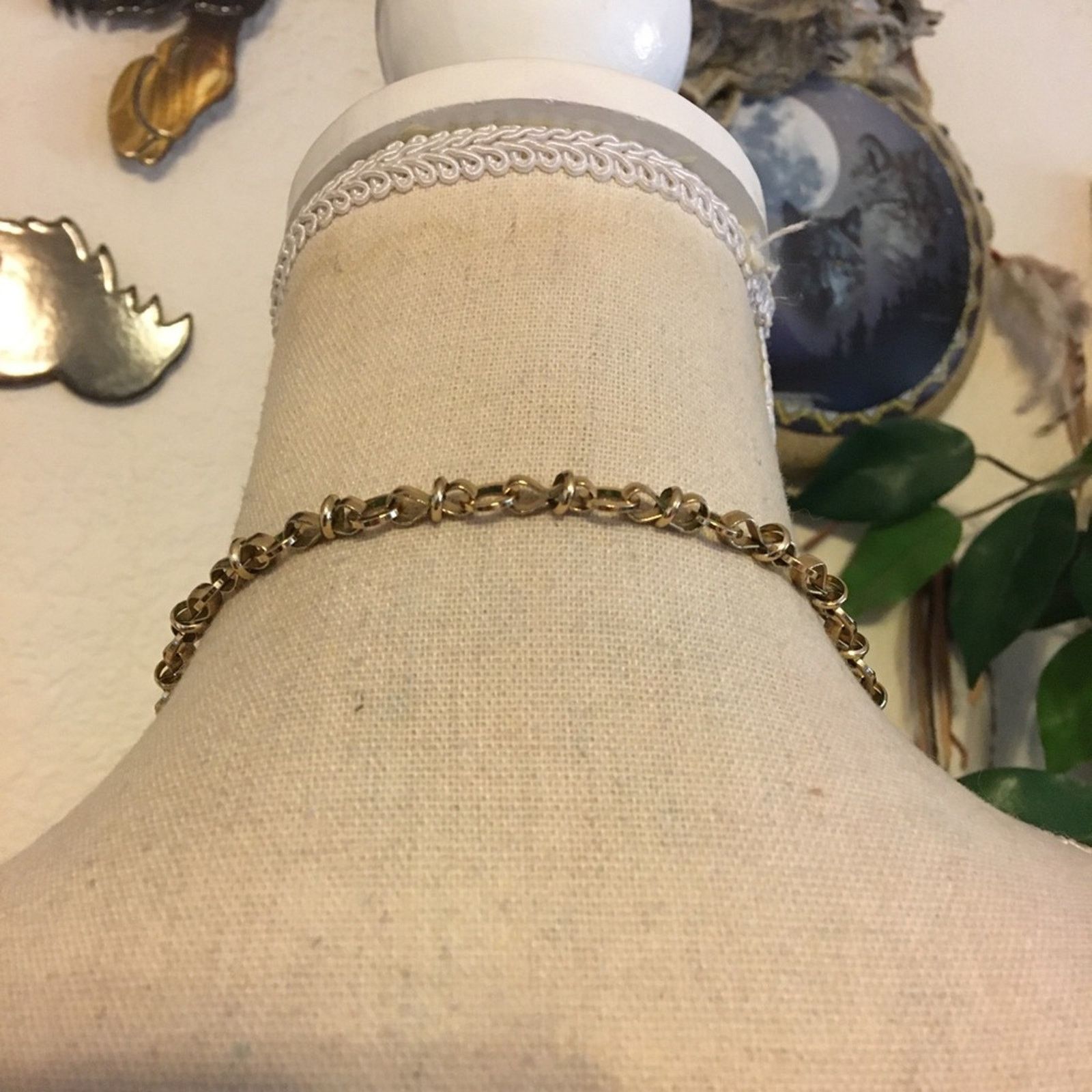 Vintage Vintage glass bead gold tone book link necklace Size ONE SIZE - 5 Thumbnail