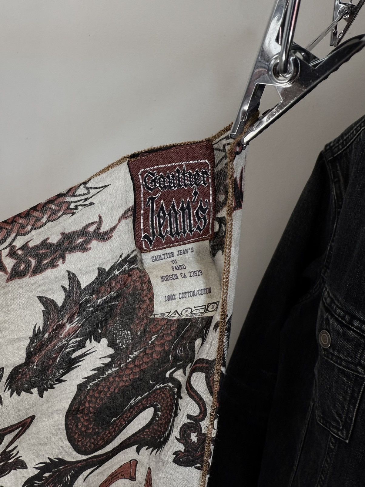 Jean Paul Gaultier SS96 Dragon Skull Tattoo Scarf / turban - playboi carti Size ONE SIZE - 2 Thumbnail
