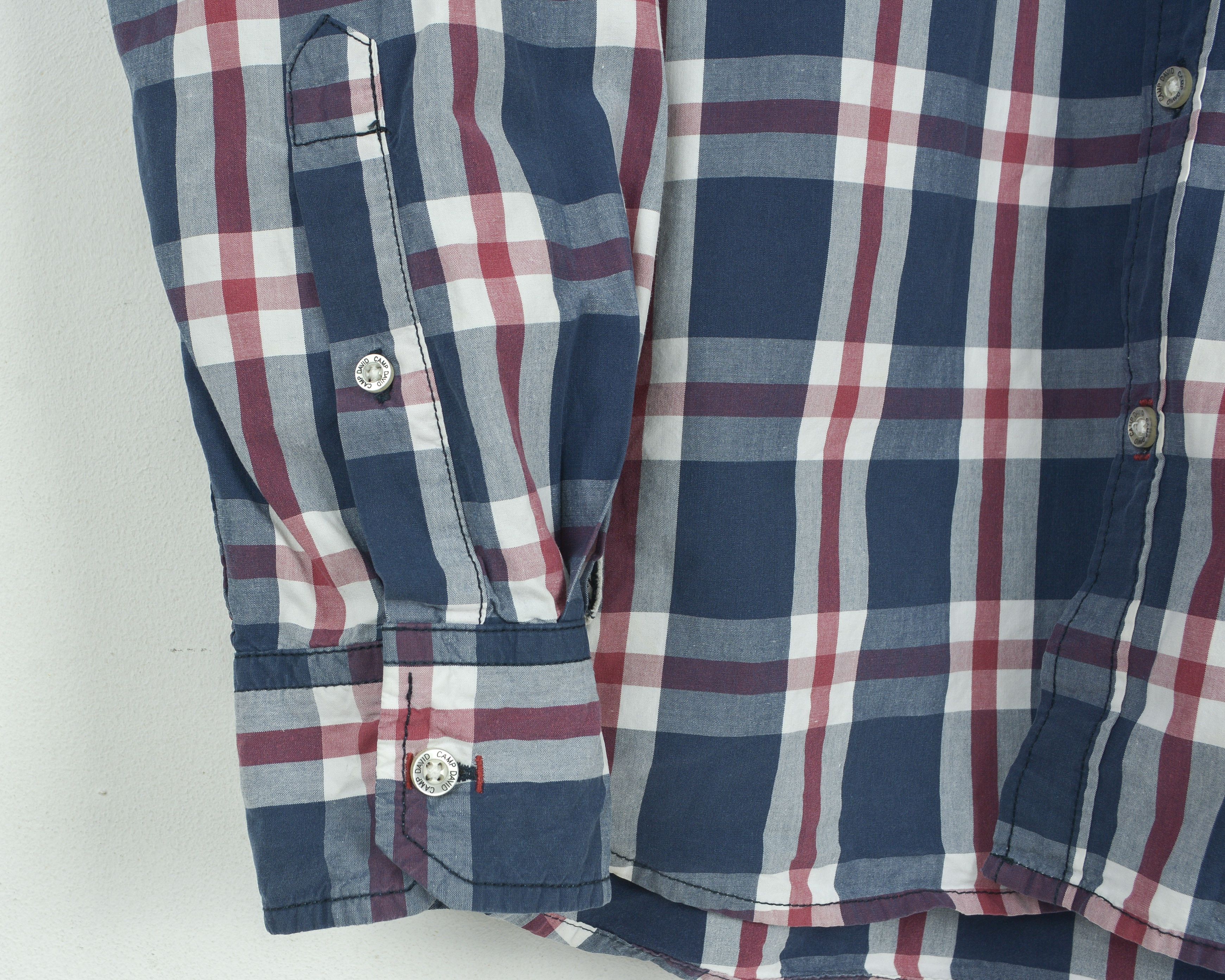 Camp David Button Up Shirt NZ Wellington Rugby Check Plaid Embroidered Size US L / EU 52-54 / 3 - 7 Thumbnail