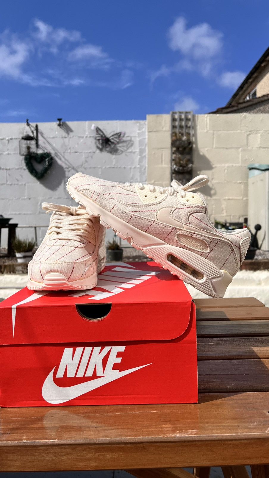 Nike NIKE AIR MAX 90 PINSTRIPE-NATURAL CHILLI Size US 10.5 / EU 43-44 - 7 Thumbnail