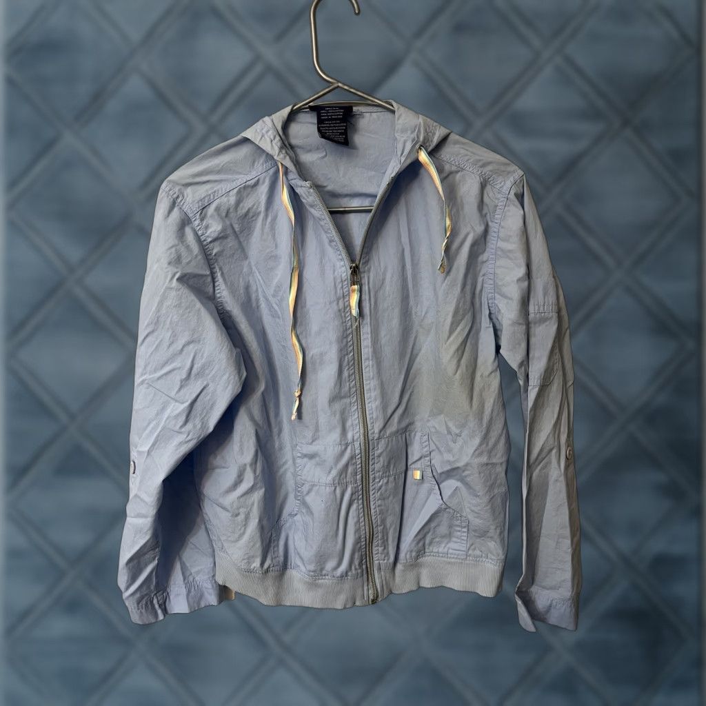 Catalina VTG Catalina Blue Hooded Windbreaker Full Zip Jacket Size Small EUC Lightweight Size S / US 4 / IT 40 - 1 Thumbnail